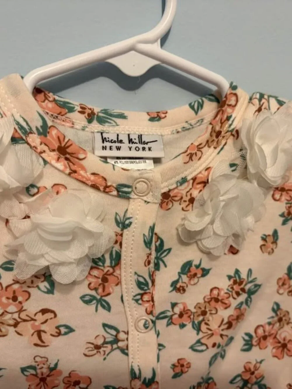 Nicole Miller Baby Girl (6-9 Months) Floral Romper NWT
